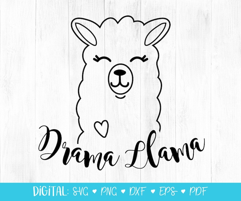 Download Art Collectibles Clip Art Vector Cut File Png Dxf Llama Face Svg Llama Svg Cute Llama Funny Llama Drama Llama Clipart Digital Drama Llama Svg