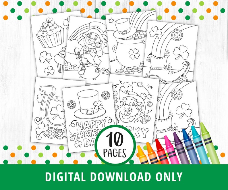 10 St. Patrick's Day Coloring Pages for Kids