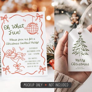 Hand Drawn Christmas SVG Clipart Bundle, Coquette Christmas SVG, Whimsical Christmas Borders Frames, Doodles, Christmas Party Bachelorette image 5