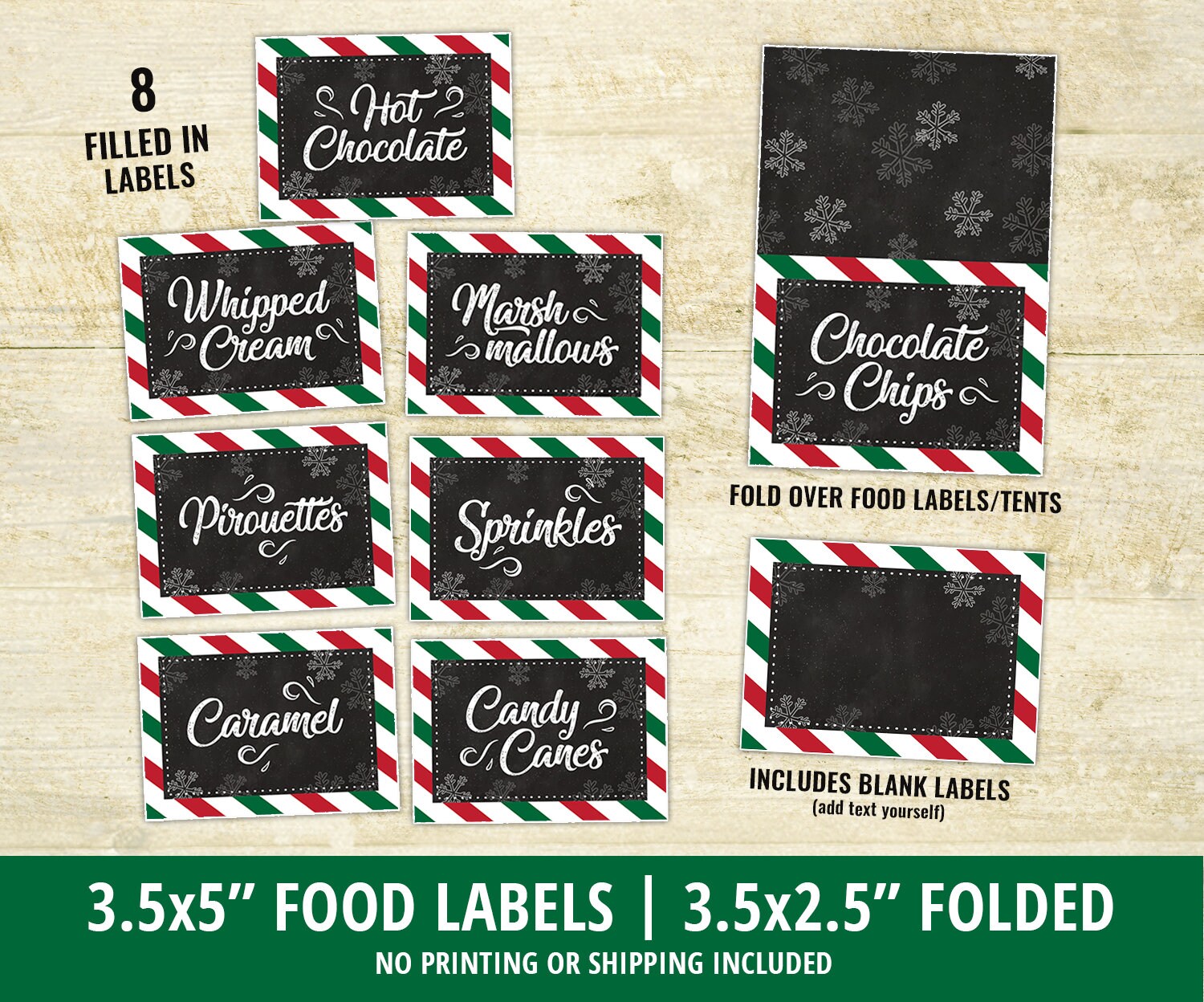 Hot Chocolate Bar Printable Kit Hot Chocolate Party Hot | Etsy