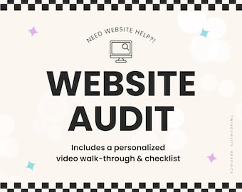 Website Review, Website Audit, Business Help, Marketing Checklist, Custom Website design, Web Developer, Business Resource, SEO, Maintenance