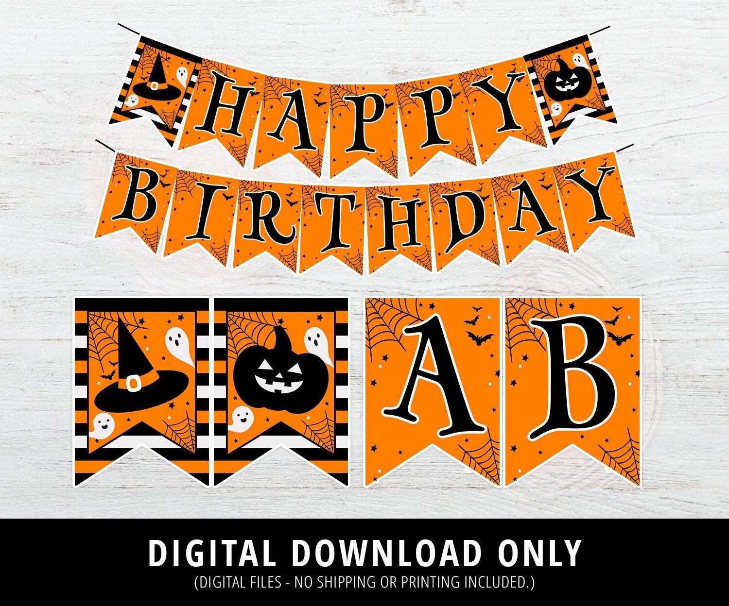 Halloween Geburtstags-Banner 1,2x1,8 M – Orangefarbene Partydekoration Aus Vinyl