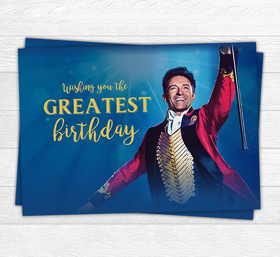 The Greatest Showman Birthday Card Greatest Birthday | Etsy
