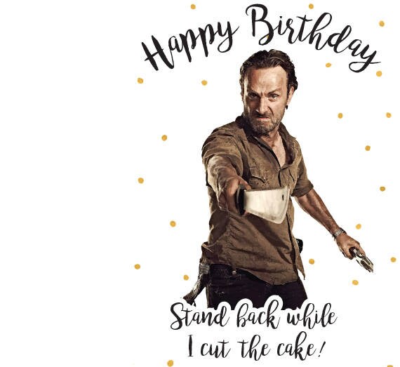 The Walking Dead Card Birthday Card Rick Grimes Happy | Etsy