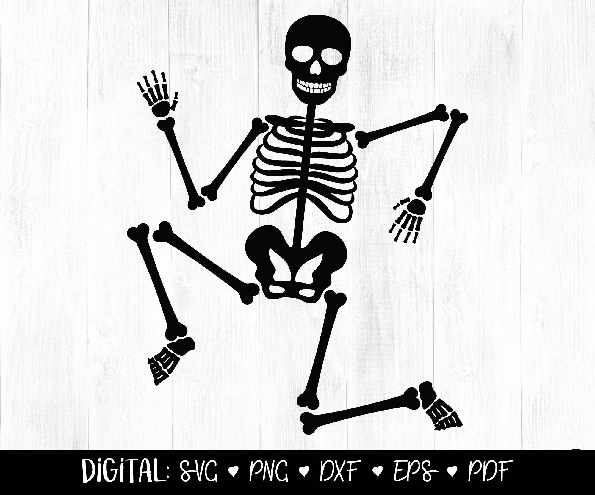 Skeleton Svg Halloween Skeleton Clipart Funny Dance Skeleton Etsy Uk