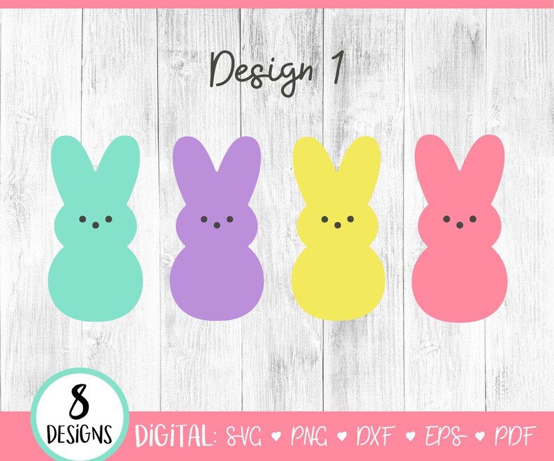 Download Easter Peeps SVG Easter Peeps Clip art Cut File Bundle | Etsy