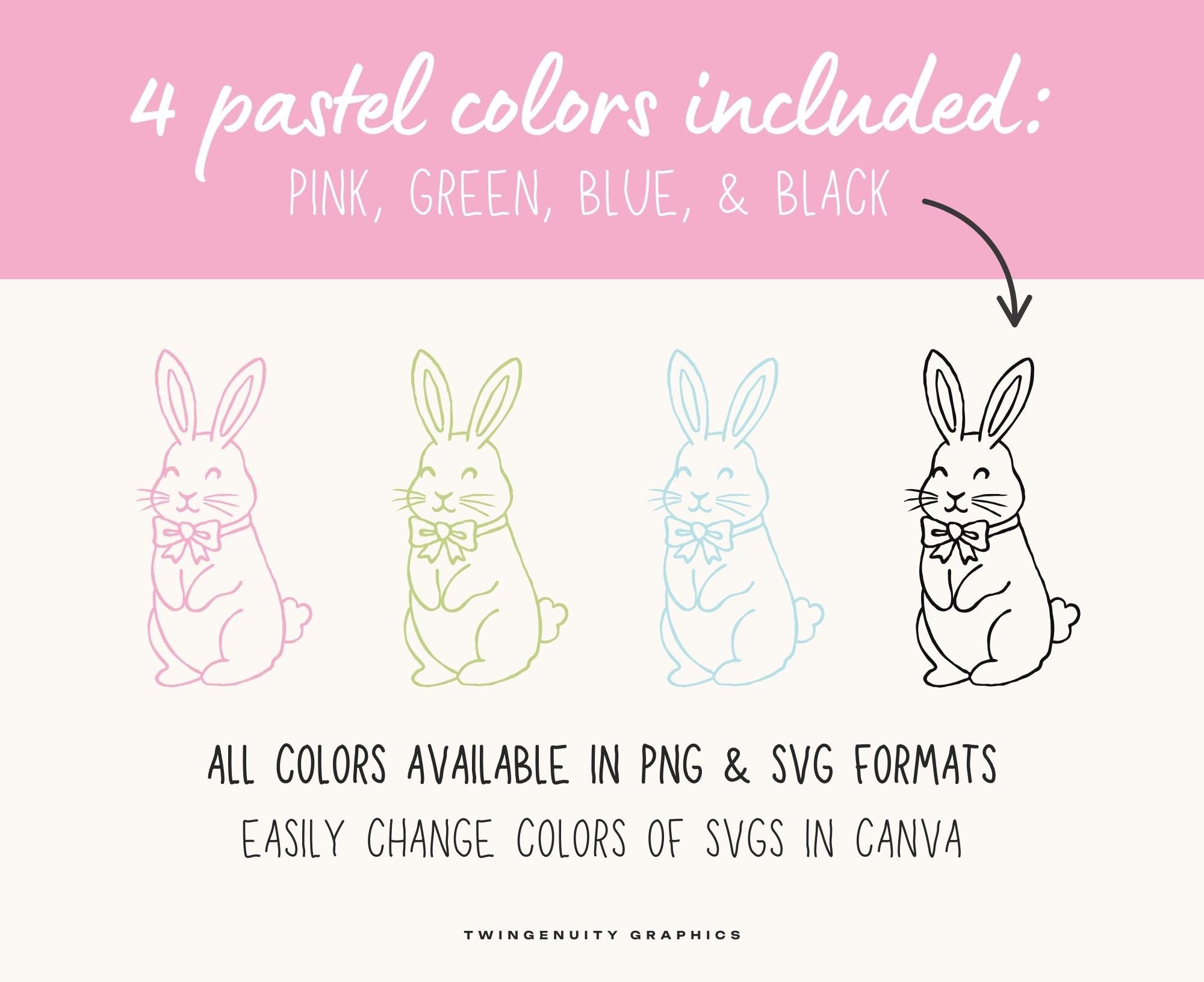 Hand Drawn Easter SVG PNG Clipart Bundle, Spring Easter Doodles ...