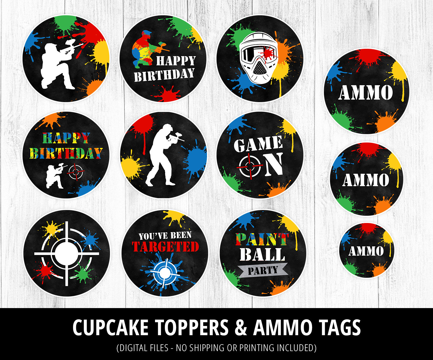 Paintball Party Decor Paint Ball Theme Birthday Party Etsy UK