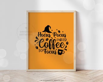 Hocus Pocus I Need Coffee To Focus IPhone 16 Case – Groovy Vintage Halloween Funny Quote Protective Cover