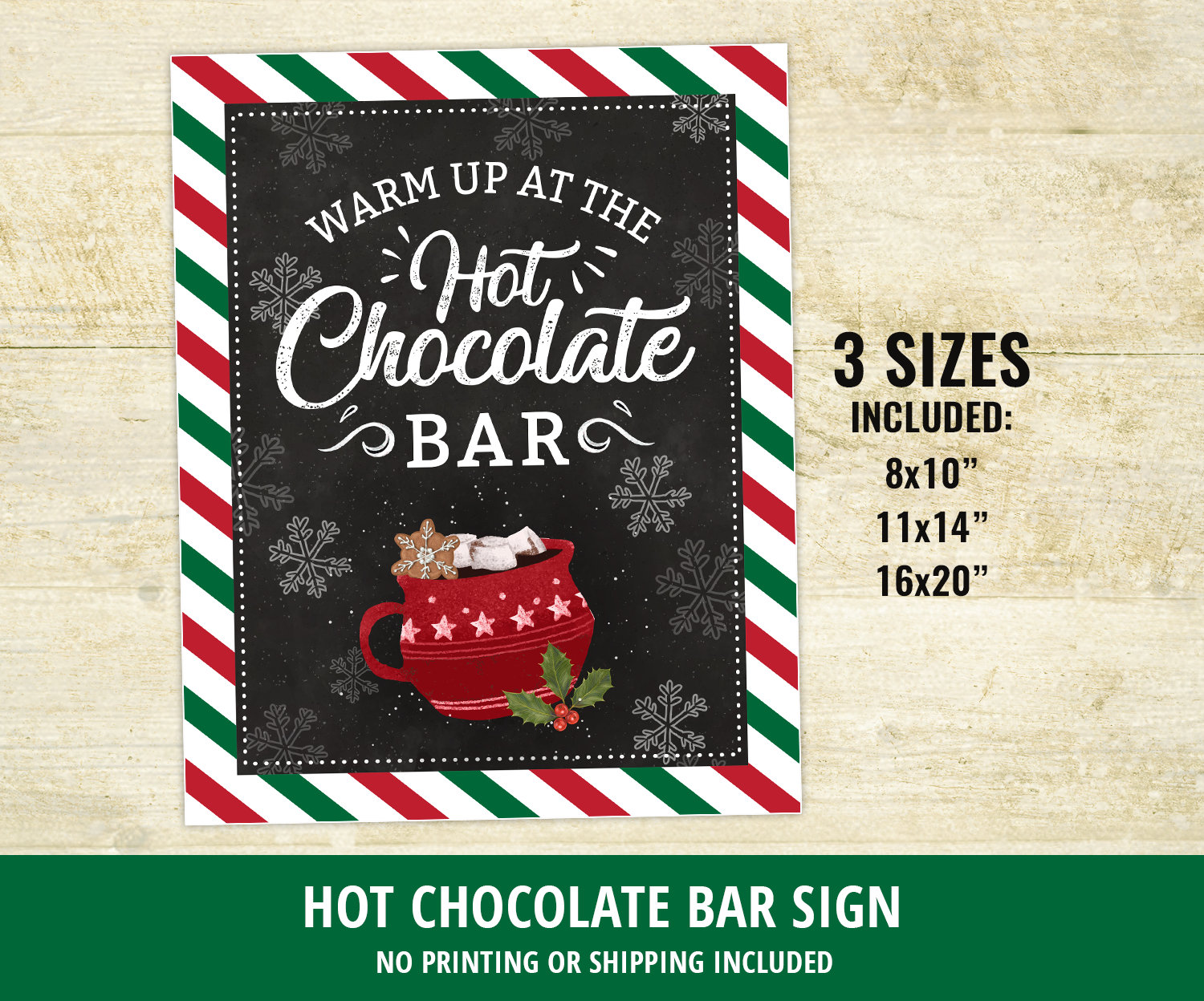 Hot Chocolate Bar Printable Kit Hot Chocolate Party Hot | Etsy