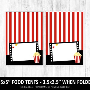 Movie Party Decorations Printable, Movie Night Birthday Party Decor ...
