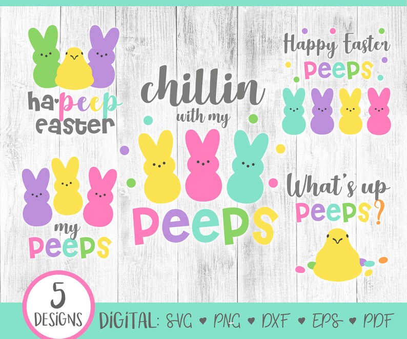 Download Easter Peeps Svg Easter Bunny Design Easter Peeps Clip Art Cut File Bundle Silhouette Easter Clipart Pastel Dxf Eps Png Clip Art Art Collectibles