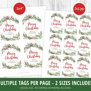 Merry Christmas Gift Tag Printable, Christmas Thank You Tag, Christmas ...