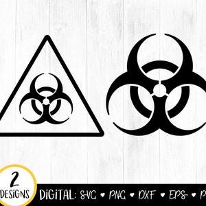 Biohazard SVG, Biohazard Symbol SVG, Biohazard Clipart, Svg, Dxf, Png, Biohazard Cricut, Quarantine, Vector Cut File, DIGITAL