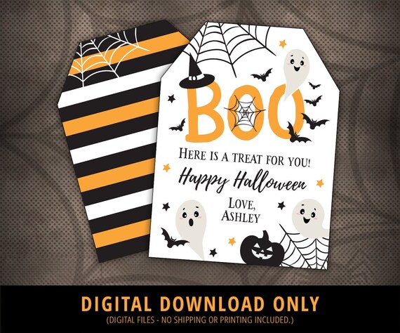 Halloween Thank You Tags Printable Halloween Favor Tags - Etsy