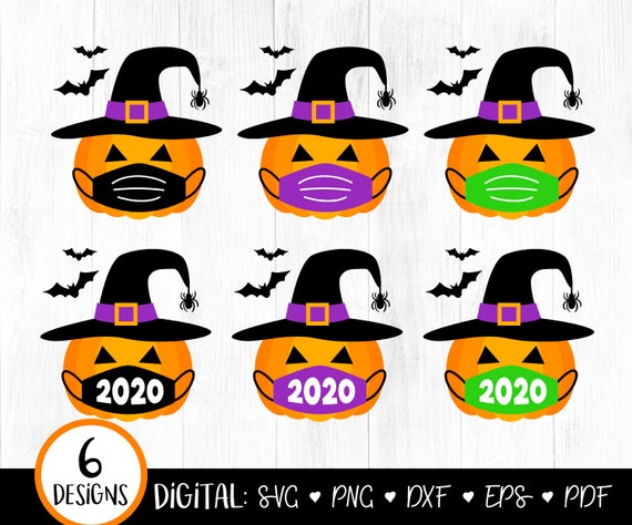 Pumpkin Wearing Face Mask SVG, Quarantine Pumpkin SVG, 2020 Halloween svg, Pumpkin, Social Distancing, Funny, Pumpkin Face, Cricut, Png, dxf
