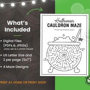 Showing what's included, digital files in both PDF and JPEG formats, paper size is US letter size and the smaller game size is five by seven inches, answer key is included and is easy to print at home or a print shop.
