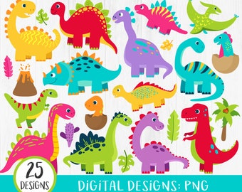Dinosaur Clipart,Dino Clipart,Cute DinoTyrannosaurus,Graphics,Vector,Instant download Illustration/_CA44
