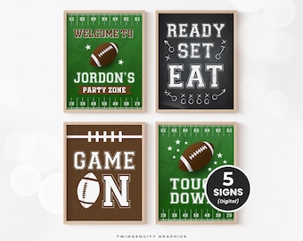 Letreros para fiesta de fútbol, Letreros para fiesta de cumpleaños de fútbol, Letrero de bienvenida de fútbol, Fiesta de fútbol, Decoraciones de fútbol, Tiza, Imprimible, DIGITAL
