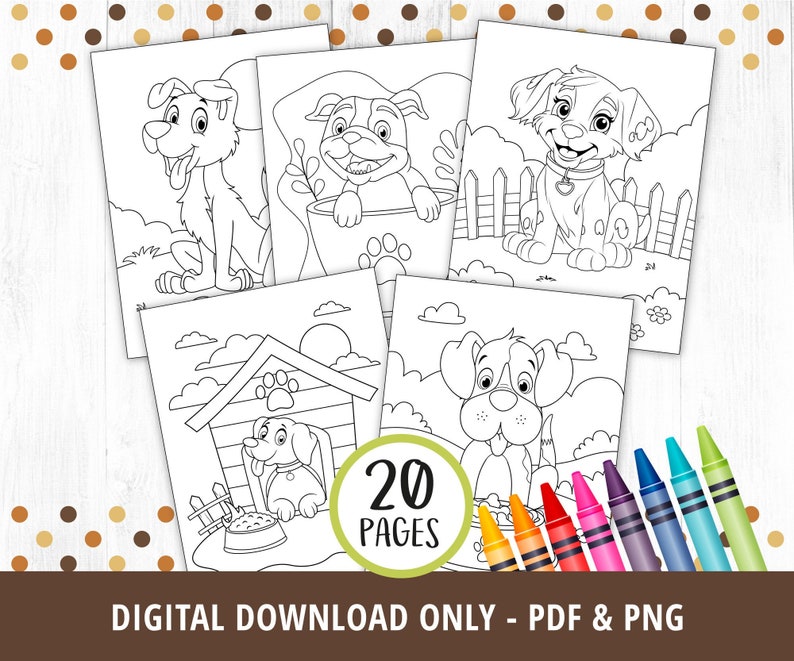 Puppy Dog Coloring Pages for Kids