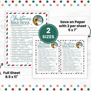 Christmas Bible Trivia Game Printable, Christmas Nativity Game, Church ...