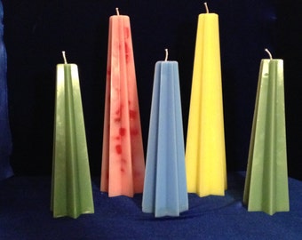 Star Chunk or Solid Colored Pillar Scented Candles