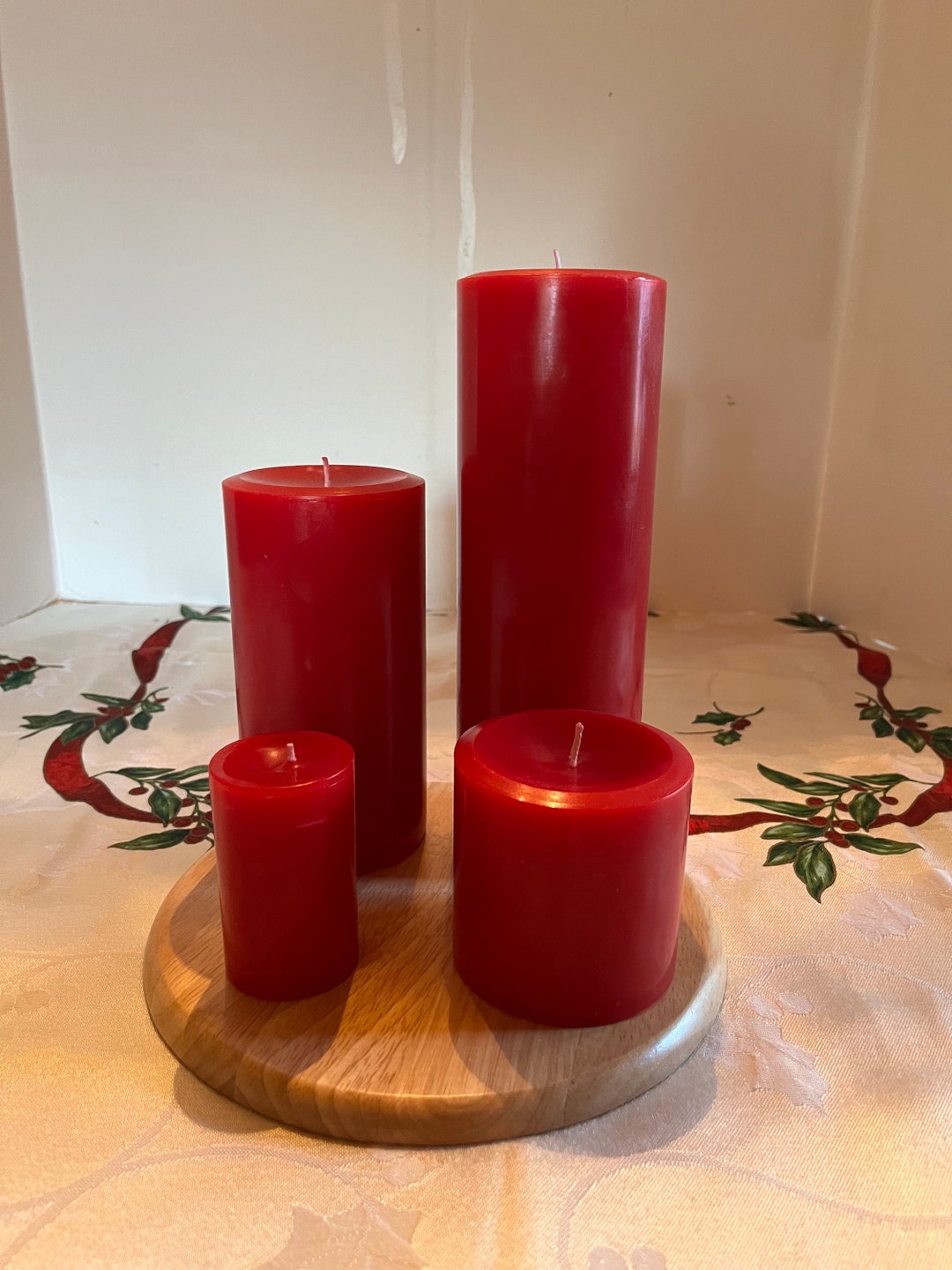 Set of 4 Scented Pillar Candles Etsy
