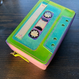 Vintage Retro Nostalgic Cassette Tape Purse in &quot;Buzz&quot;