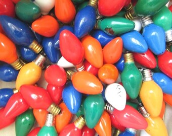 Colored Christmas Lights For Crafts Set of 10 Smaller Christmas Tree Lights Nonworking For Display