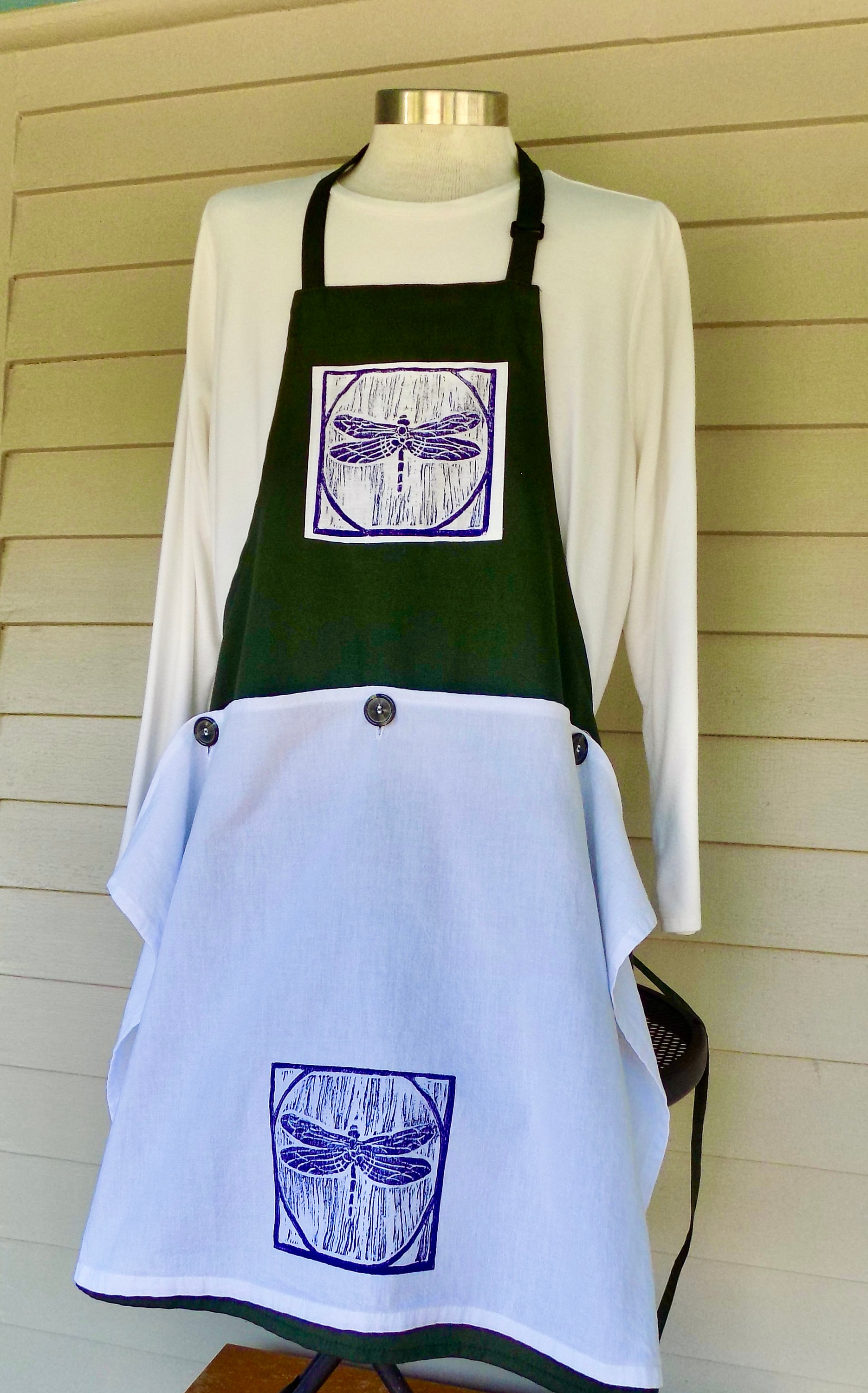 Dragonfly Apron Attached Towel Apron Unisex Chefs Apron Etsy New Zealand