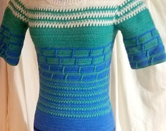 Heavy Handknit Wool Vintage Sweater Dress