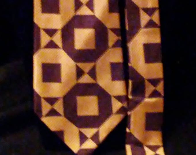 Mod Vintage 60's Swiss Fabric Tie