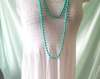 Lightweight White Rayon Maxi Dress XL