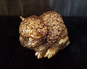 Rare 1970's Joseph Addotta Sculptor Solid Bronze Buffalo