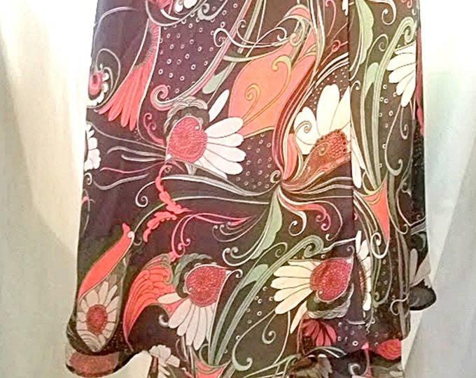 Fully-Lined Vintage Polyester Skirt