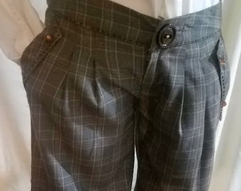 Vintage Tailored Cuffed Trouser Shorts