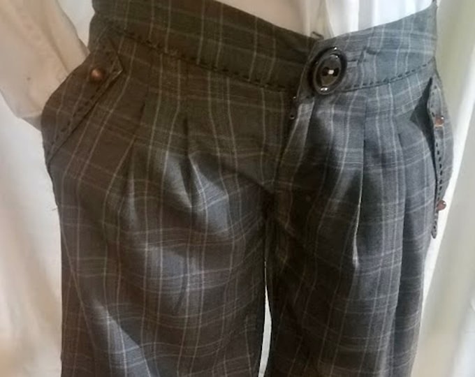 Vintage Tailored Cuffed Trouser Shorts