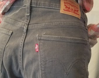 Classic Straight-Leg Gray Levi's Size 27" X 30"