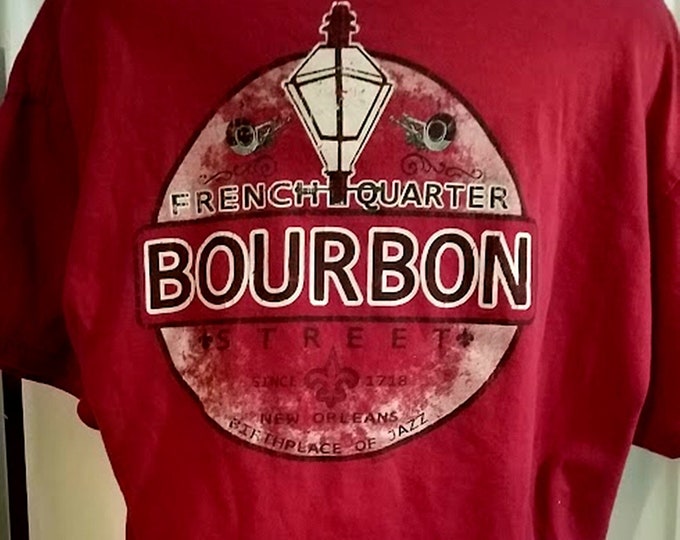 Vintage 80's Bourbon Street Heavy Cotton Tee XL