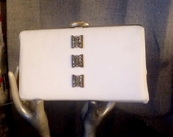 Vintage Jeweled Fabric Clutch Purse