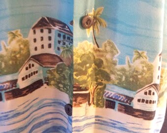 Vintage Pineapple Express Loose Rayon Beach Shirt