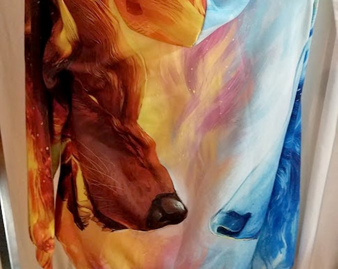Stunning Wolves Graphics -Thick Polyester Knit Vintage Hoodie