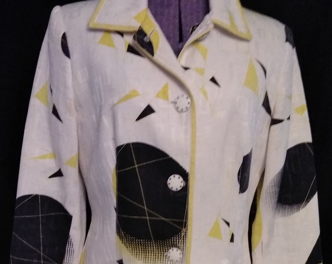 Rare  Abstract Vintage 90's Alberto Makali Dress Coat