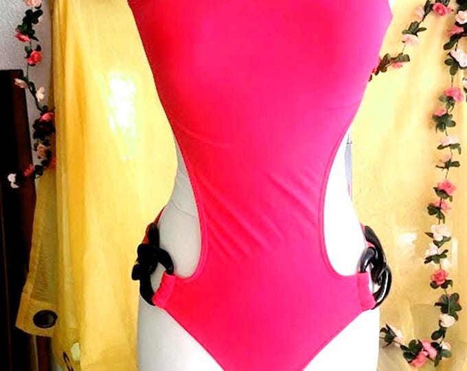 Victoria Secret Monokini Swim Suit Size XS Fuchsia Pink