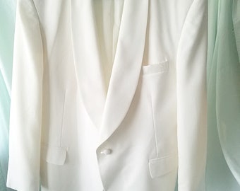 Vintage Raffinati Formal Wear Collection White Dinner Jacket Size 42