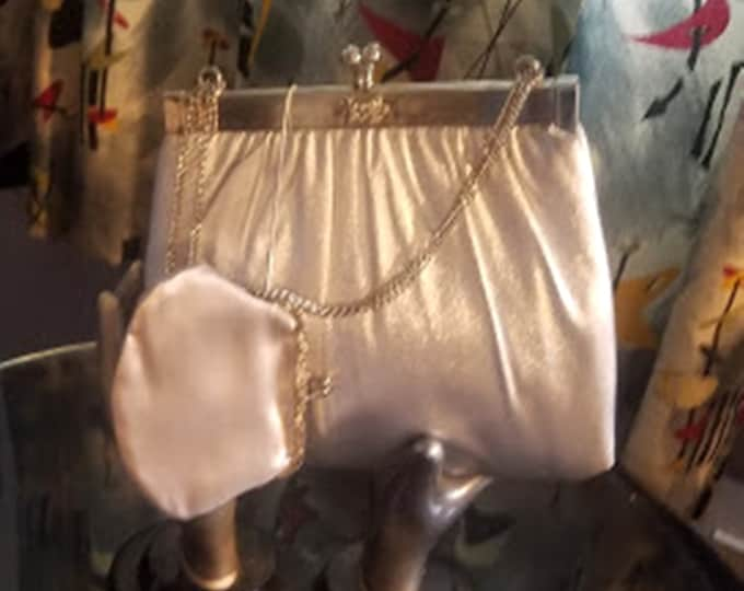 Vintage 60's Silver Lame Purse by HL USA