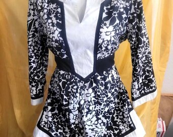 Vintage 90's Gloria Vanderbilt Cotton Floral  Tunic