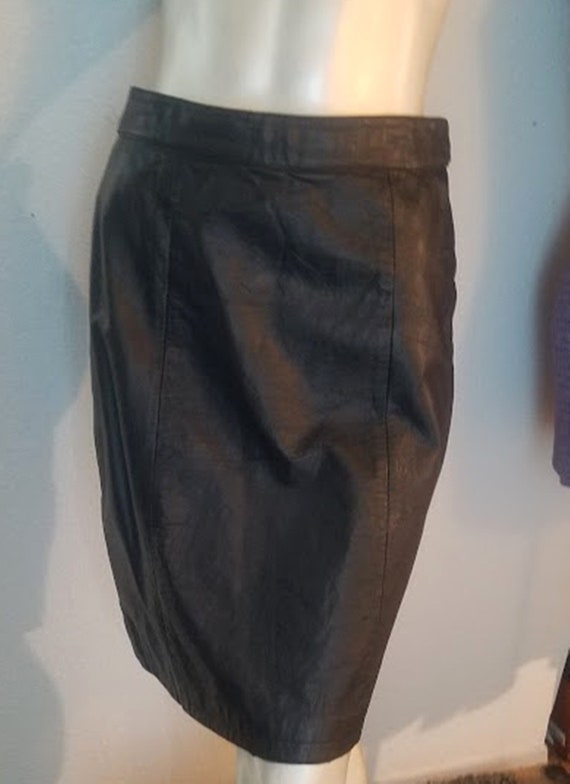 Vintage 80's Designer Nita Henry Black Leather Ski