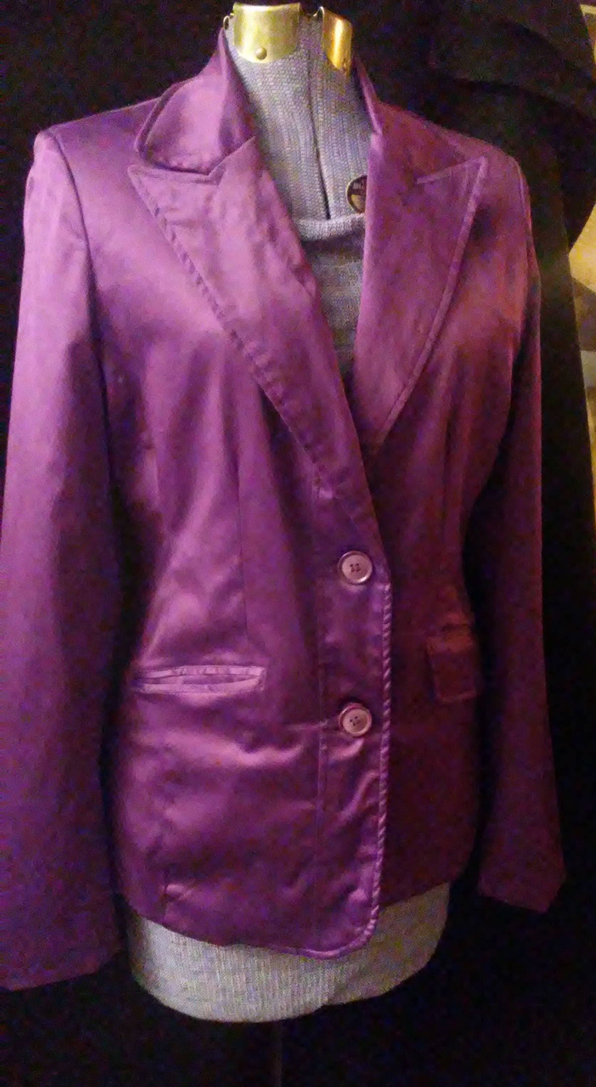 Vintage Purple Satin Jacket