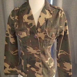 Vintage Tailored Camouflaged Jacket